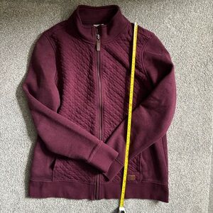 LL Bean Women's Quilted Full-Zip Sweatshirt Jacket, L Tall